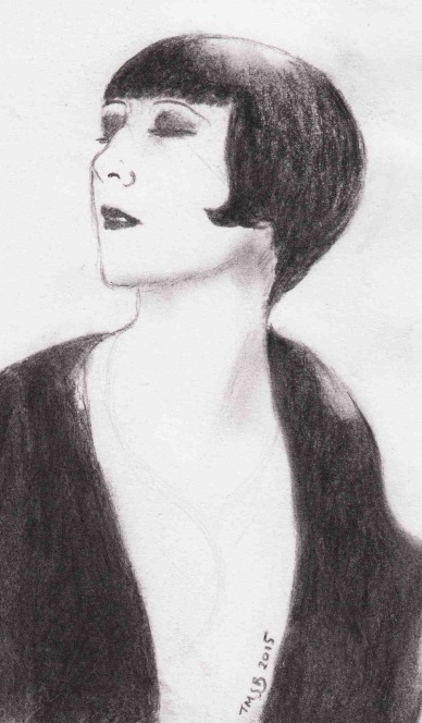 Charcoal lady, by Marija Smits (based on an image from the book 'Great Movie Actresses' by Philip Strick. The actress is Lya de Putti.