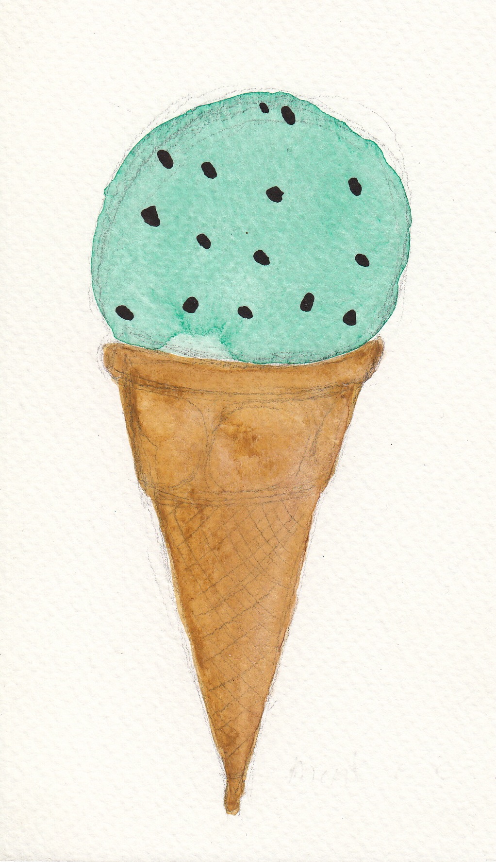 Mint choc chip ice cream, by Marija Smits