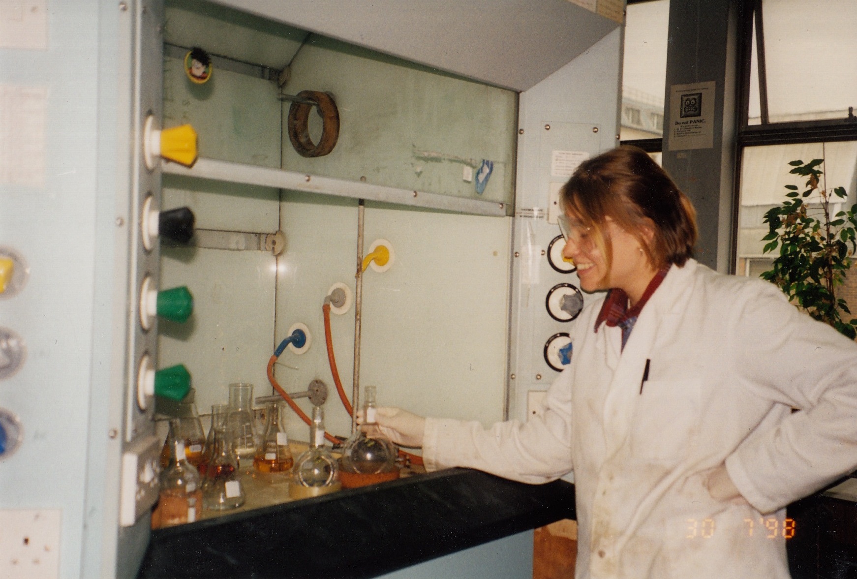 Teika Marija Smits in the lab, photo courtesy Lankani Hettigoda